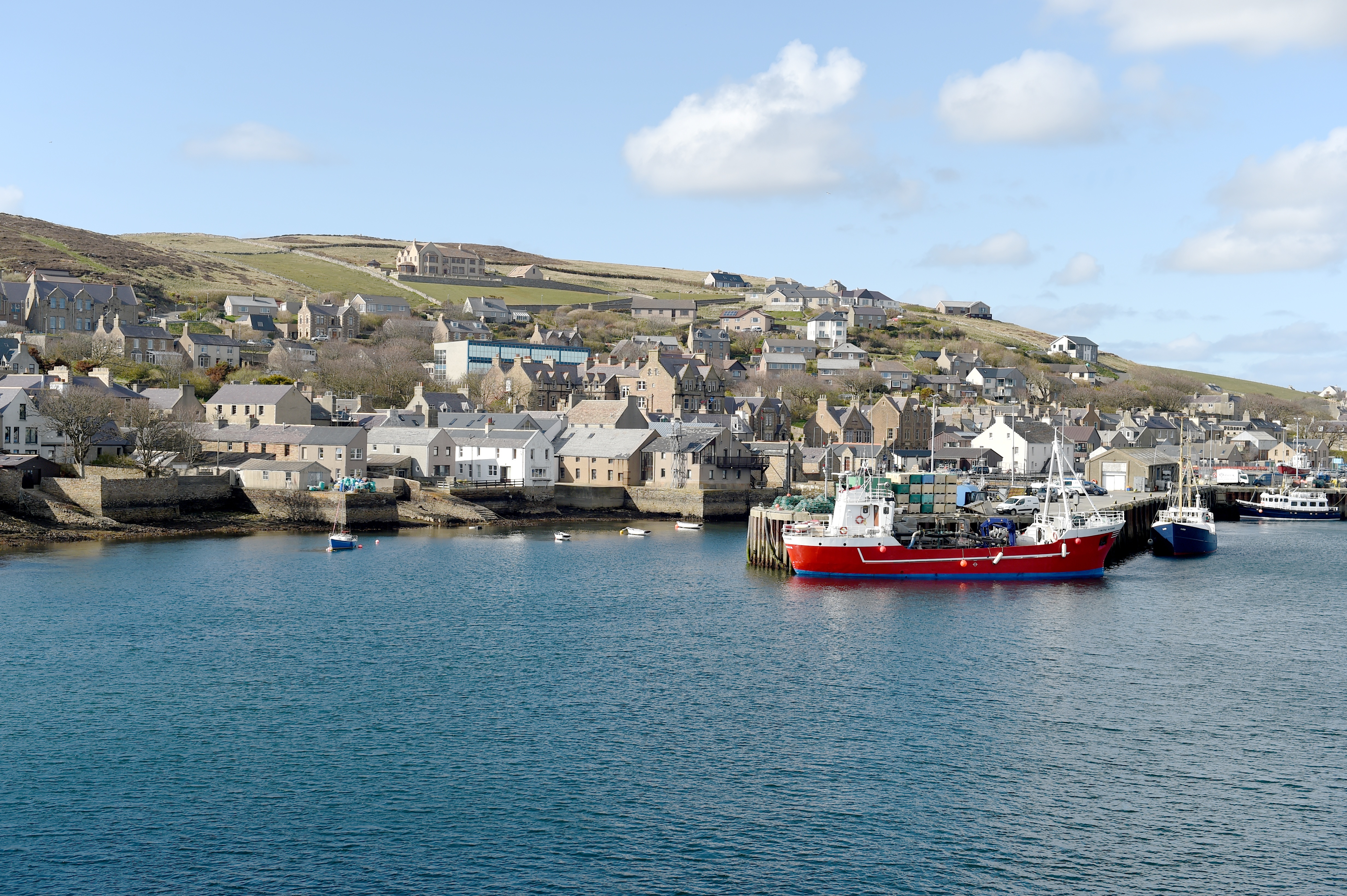 Stromness harbour in Orkney.