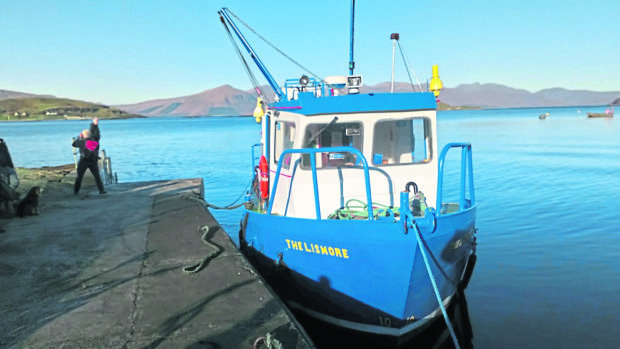 The Lismore Ferry docked at Port Appin.