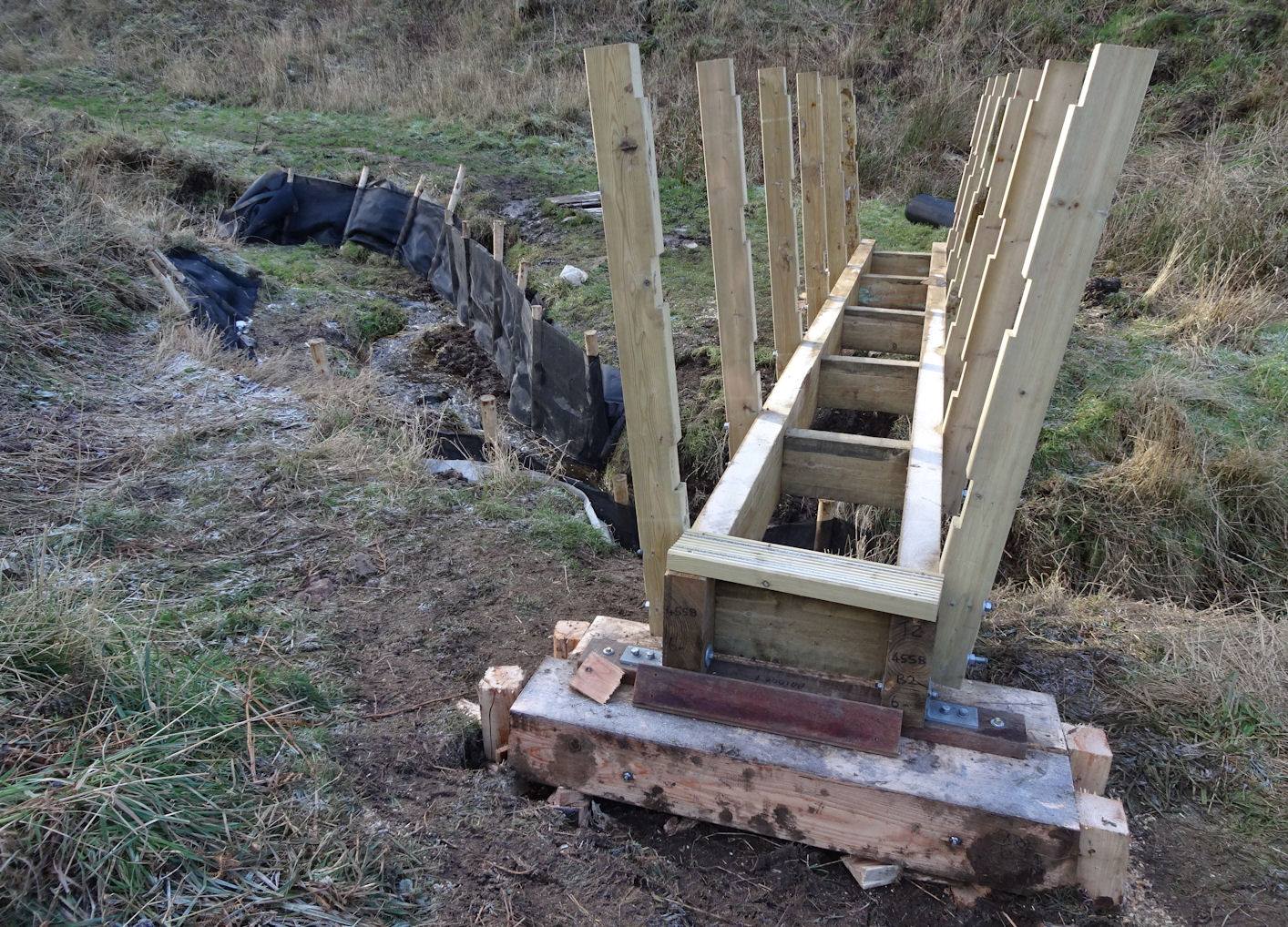 New footbridges for the walk from the Gardenstown Seatown beach up to St John’s Kirkyard