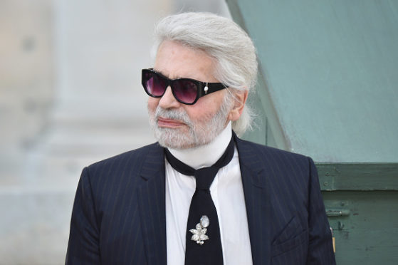 Karl Lagerfeld walks the runway during the Chanel Haute Couture Fall Winter 2018/2019.