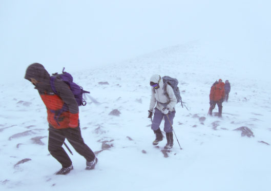 Winter conditions will return to Scotland's mountains this weekend.