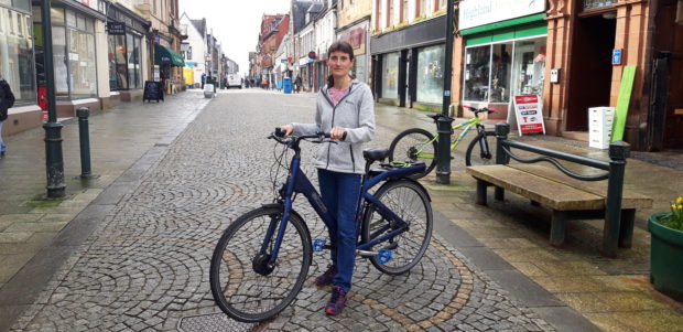 Kate Willis from Lochaber Environmental Group is encouraging motorists to get out of the car, and onto a bike.