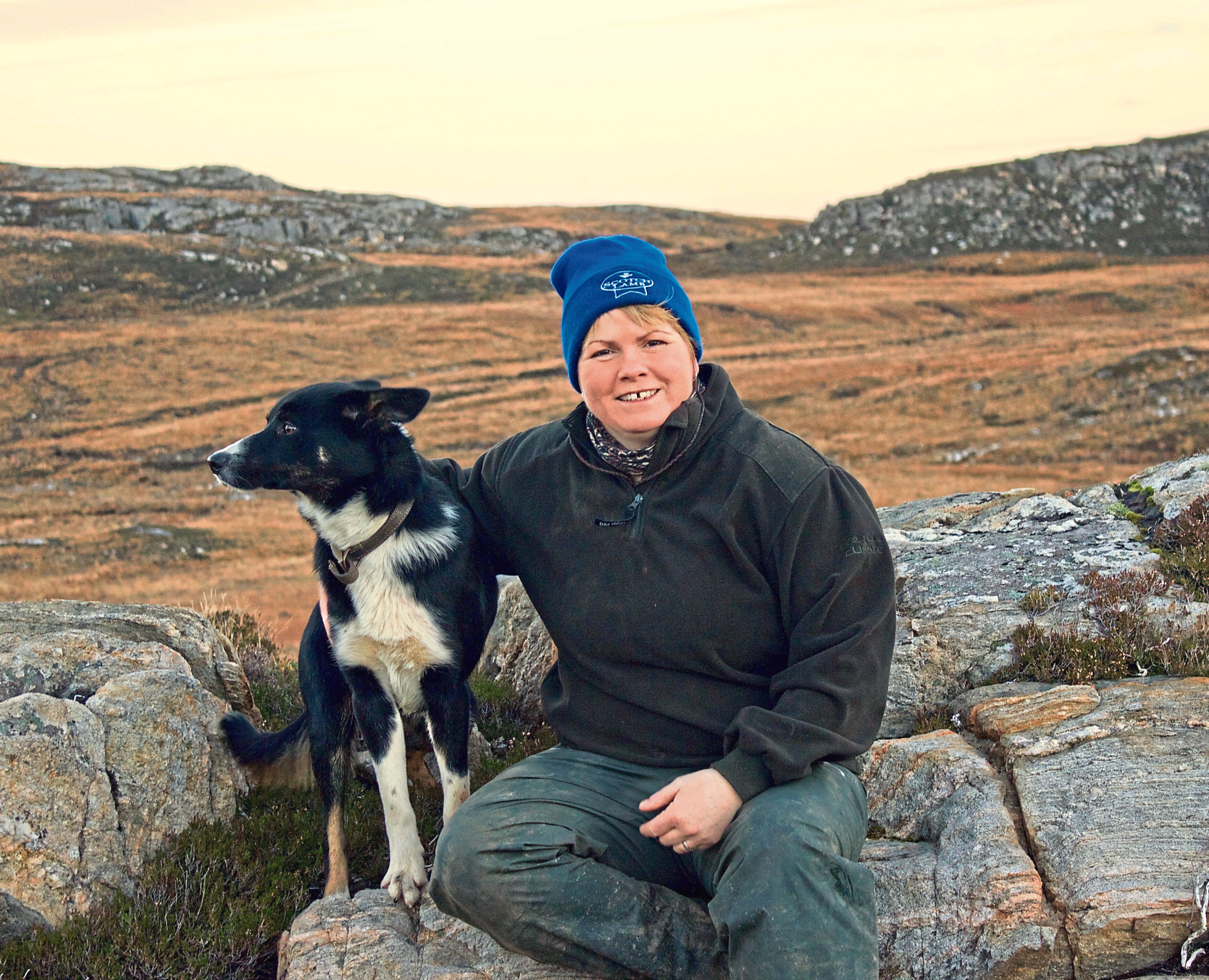 Sutherland farmer Joyce Campbell with her sheepdog, Roy