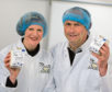 Dairy farmers the Mackie's are opening a yoghurt factory at their farm in Rora, Longside. Pictured is Bruce and Jane Mackie in their new yogurt factory they recently installed at the farm.