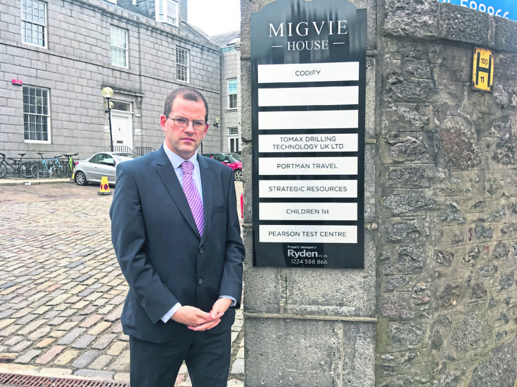Mark McDonald outside Migvie House.

Children 1st story. Pic by Stephen Walsh 22/03/2019