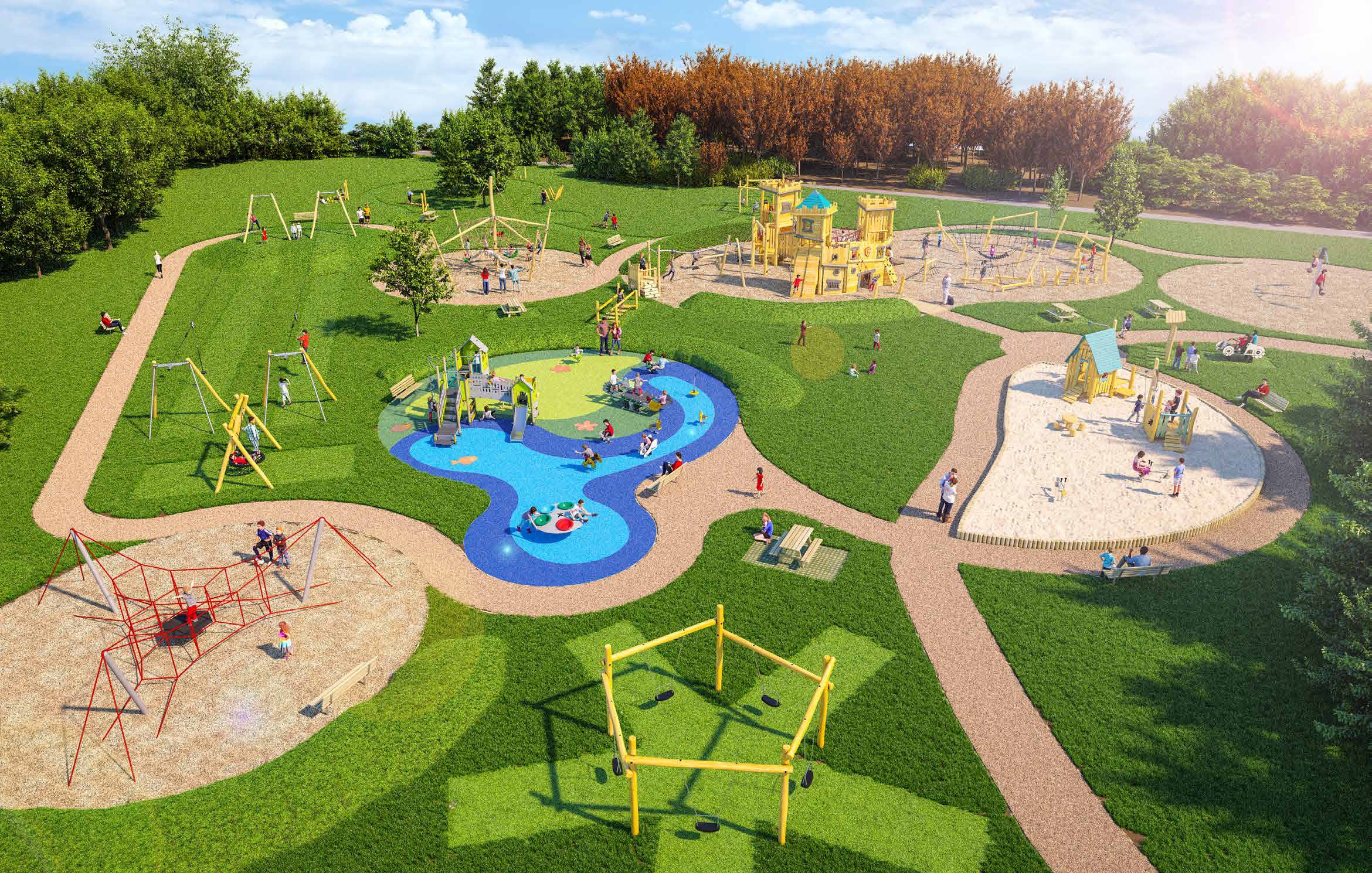 The plans unveiled for the new playpark which is scheduled to be ready by August this year.