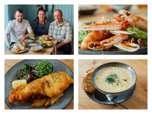 L2R Head Chef Andy Fyfe, Waitress Paige and Manager Kevin Staines with some of their creations. Pictures by Jason Hedges.