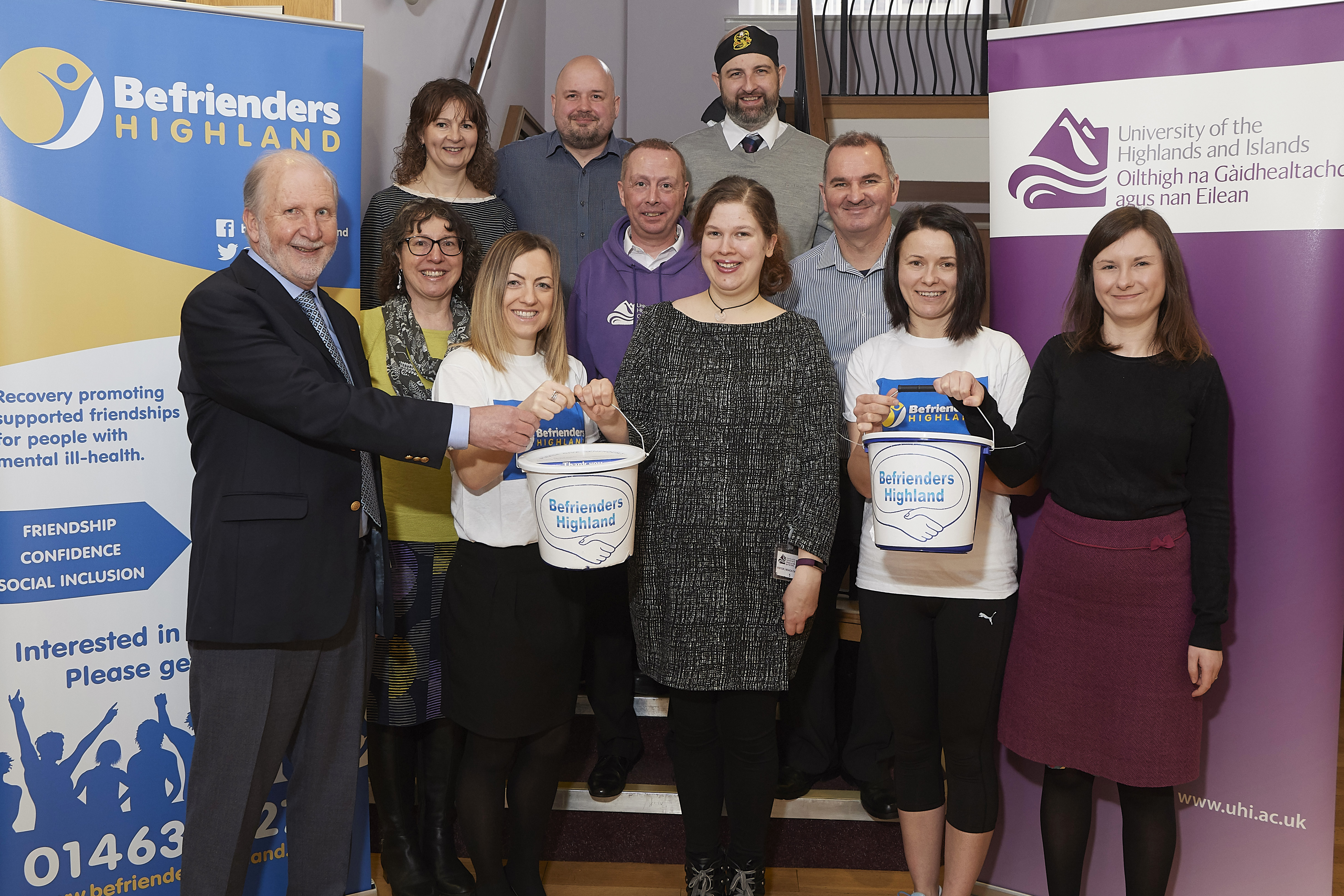 University staff have raised over £5000 to benefit Befrienders Highland