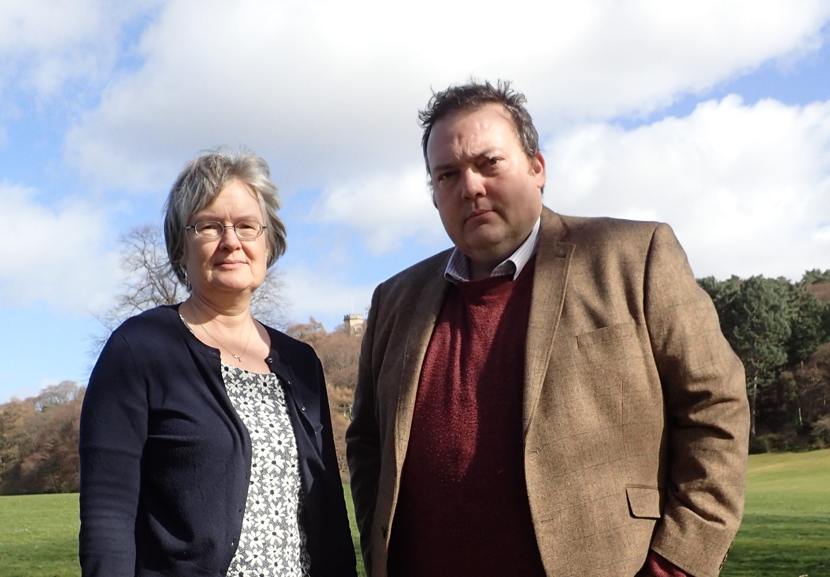 MSP Jamie Halcro Johnston and Forres councillor Claire Feaver