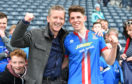 Now-Celtic star Ryan Christie (right) with dad Charlie.