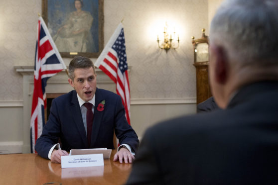 Defence Secretary Gavin Williamson and US Defence Secretary James Mattis during a bilateral meeting at the Ministry of Defence in London, following NATO and counter-Daesh talks in Brussels.