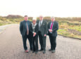 Councillors Roddy McCuish, Elaine Robertson, Jim Lynch and Keiron Green at the business park site.