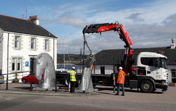 The scale models arriving in Ardrishaig Argyll