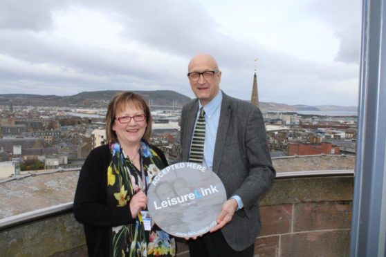 Councillor Sonya Warren, from Moray, and High Life Highland chief executive Ian Murray