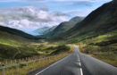 Traffic on the busy NC500 route at Applecross