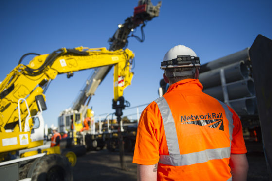 Network Rail engineers at work.