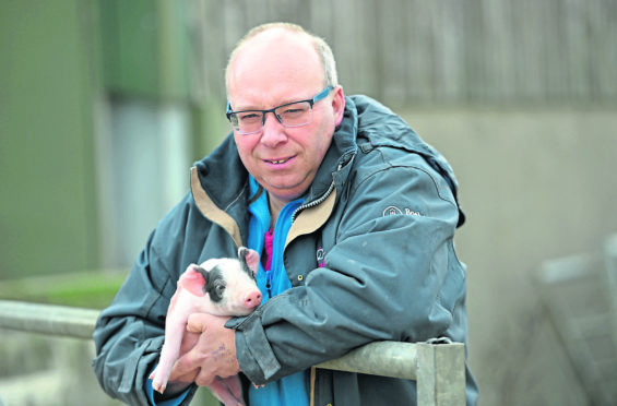 Kevin Gilbert on his farm, Womblehill Farm near Kintore/Dunecht. Picture by Darrell Benns.