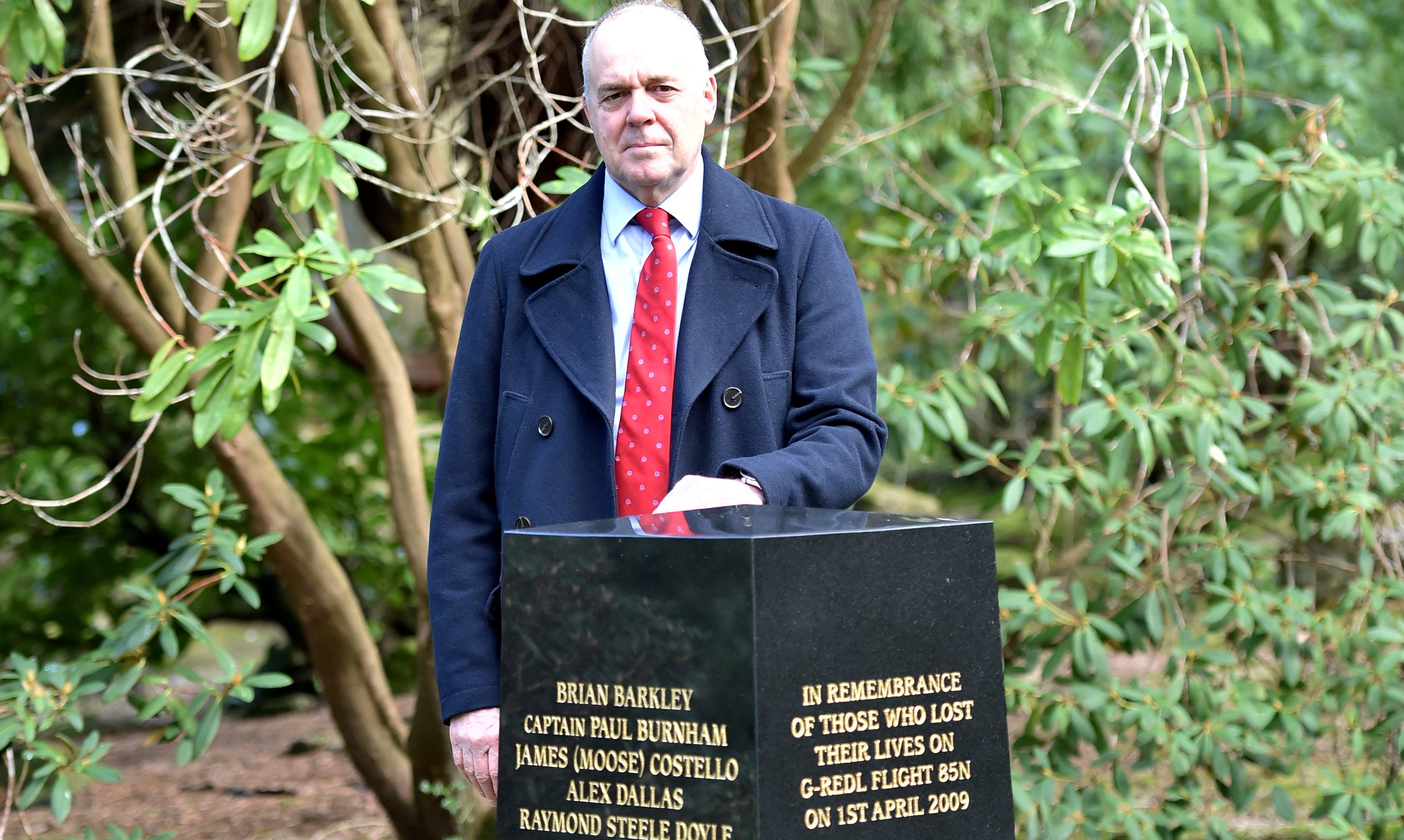 Rev Gordon Craig, pictured at the Flight 85N memorial within Aberdeen's Johnston Gardens.