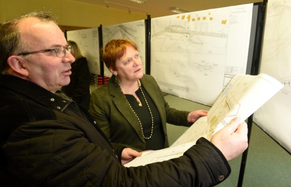 Councillor Margaret Davidson with David Fraser, vice chairman of the Glen Urquhart Community Council.