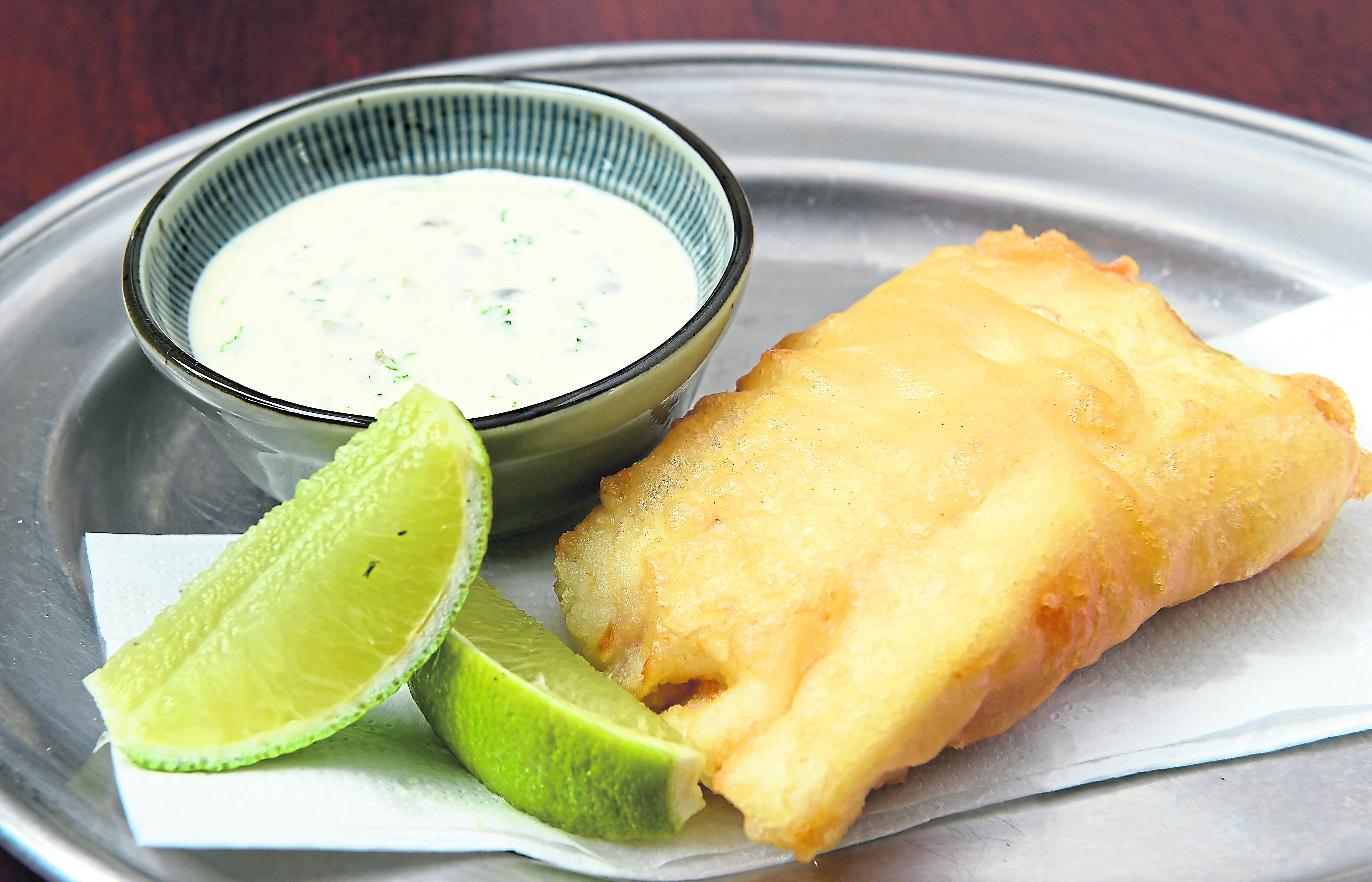 Perfect battered fish and tartare sauce.