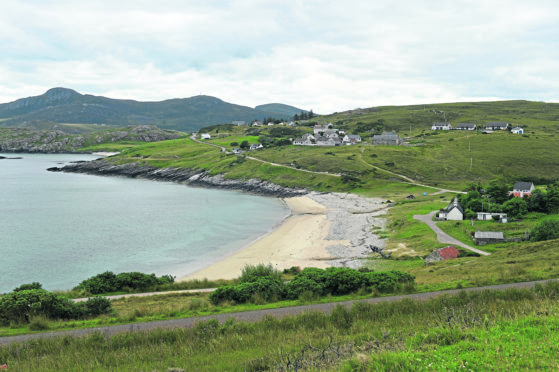 The community of Talmine on the Kyle of Tongue and close to the site of the new spaceport on A'Moine in Sutherland.