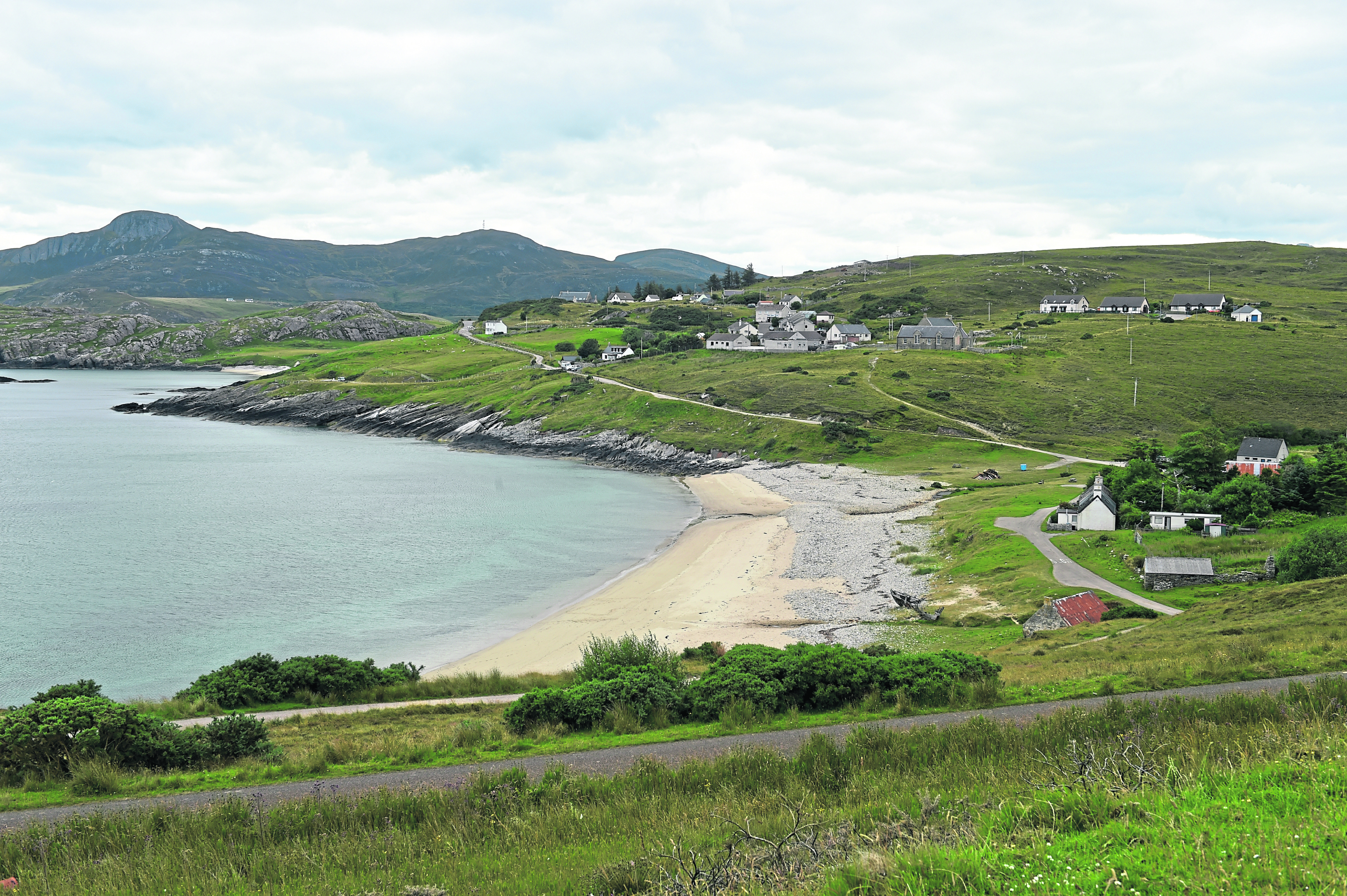 The community of Talmine on the Kyle of Tongue and close to the site of the new spaceport on A'Moine in Sutherland.