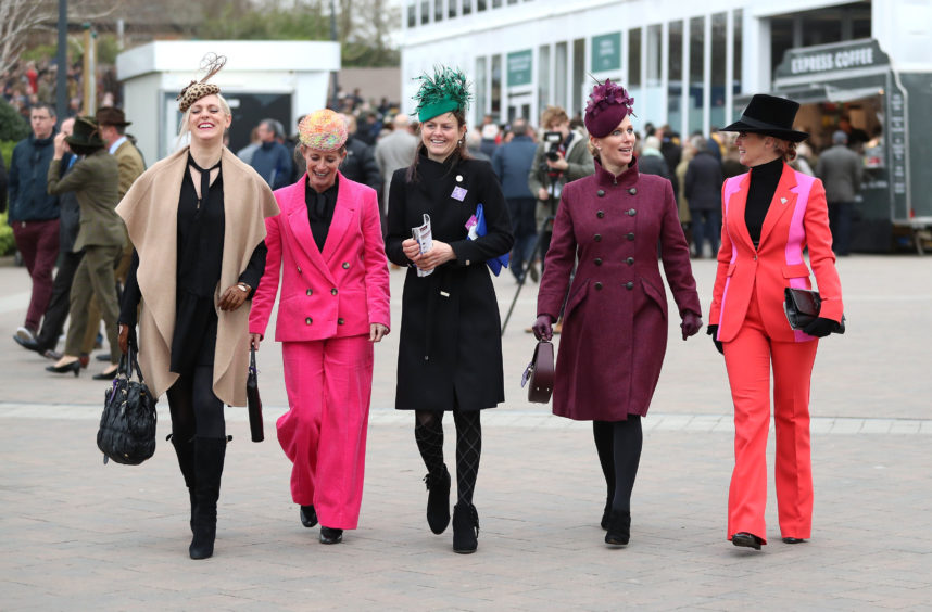Dolly Maude (second left), Zara Tindall (centre right) and Chanelle McCoy (right).