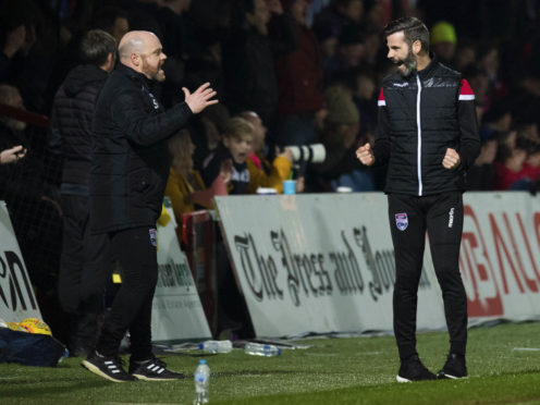 Ross County managers Steven Ferguson (L) and Stuart Kettlewell.