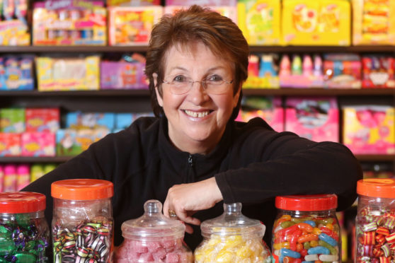 Susan Young, owner of Mr Simms Olde Sweet Shoppe on Church Street, Inverness. Picture by Andrew Smith.