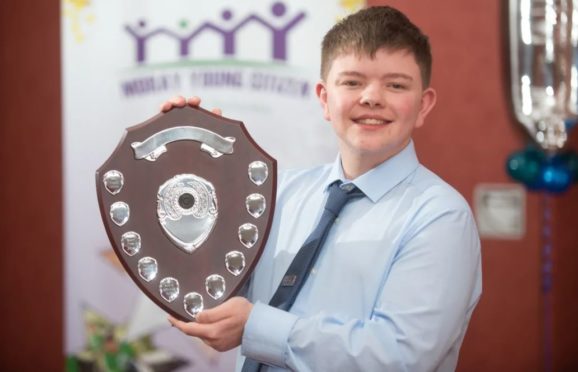 Aidan Henderson from Elgin Academy was crowned Moray Young Citizen 2019.