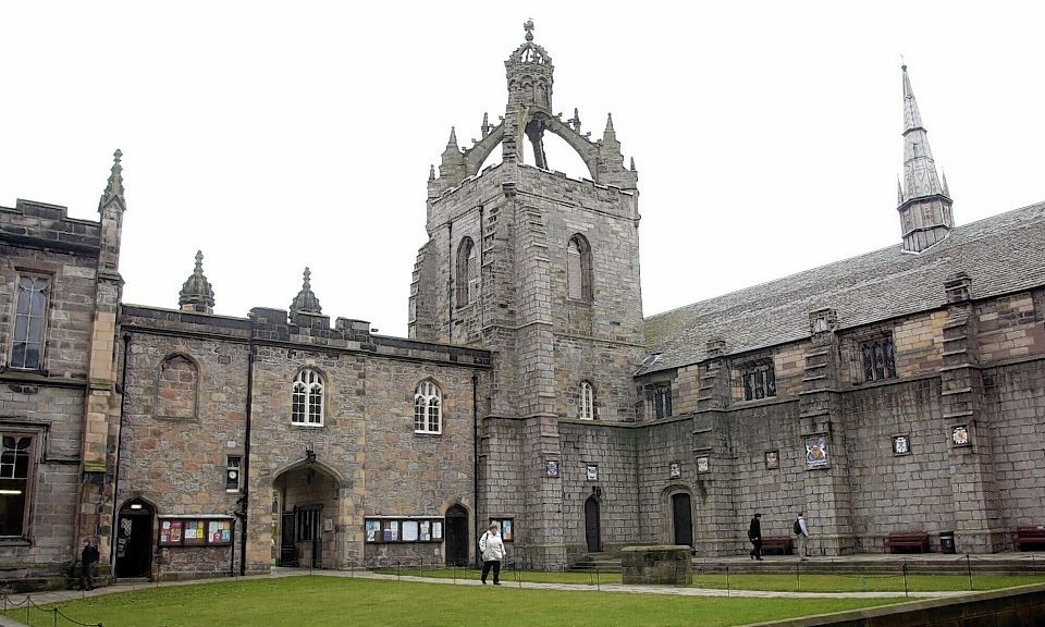 The quad at Kings College, Aberdeen university. Picture by Jim Irvine