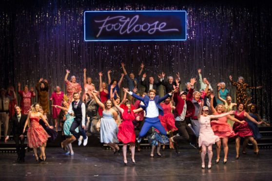 A lively performance from the cast of Footloose