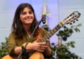Katie Melua on the invitation of pupil, Madeleine Lenthall sings with the choir at Alford Community Campus, Alford.