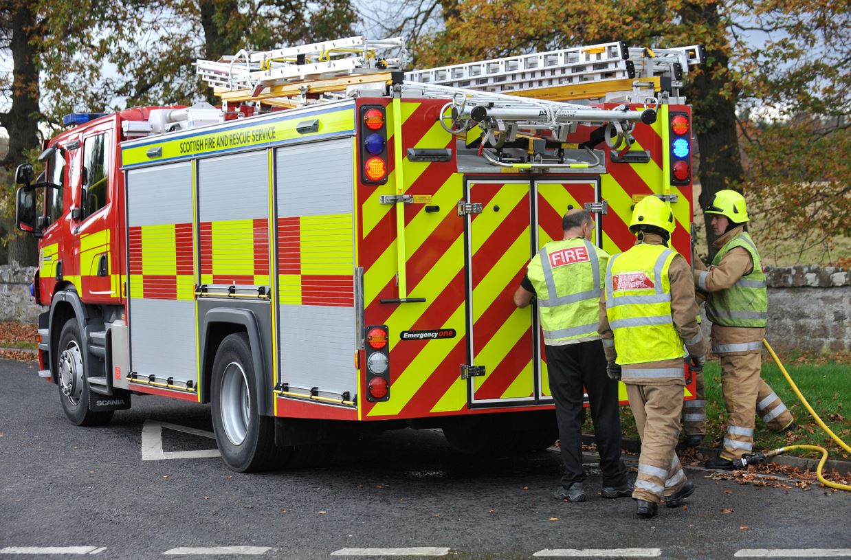 Firefighters were sent to the playing fields at Harlaw