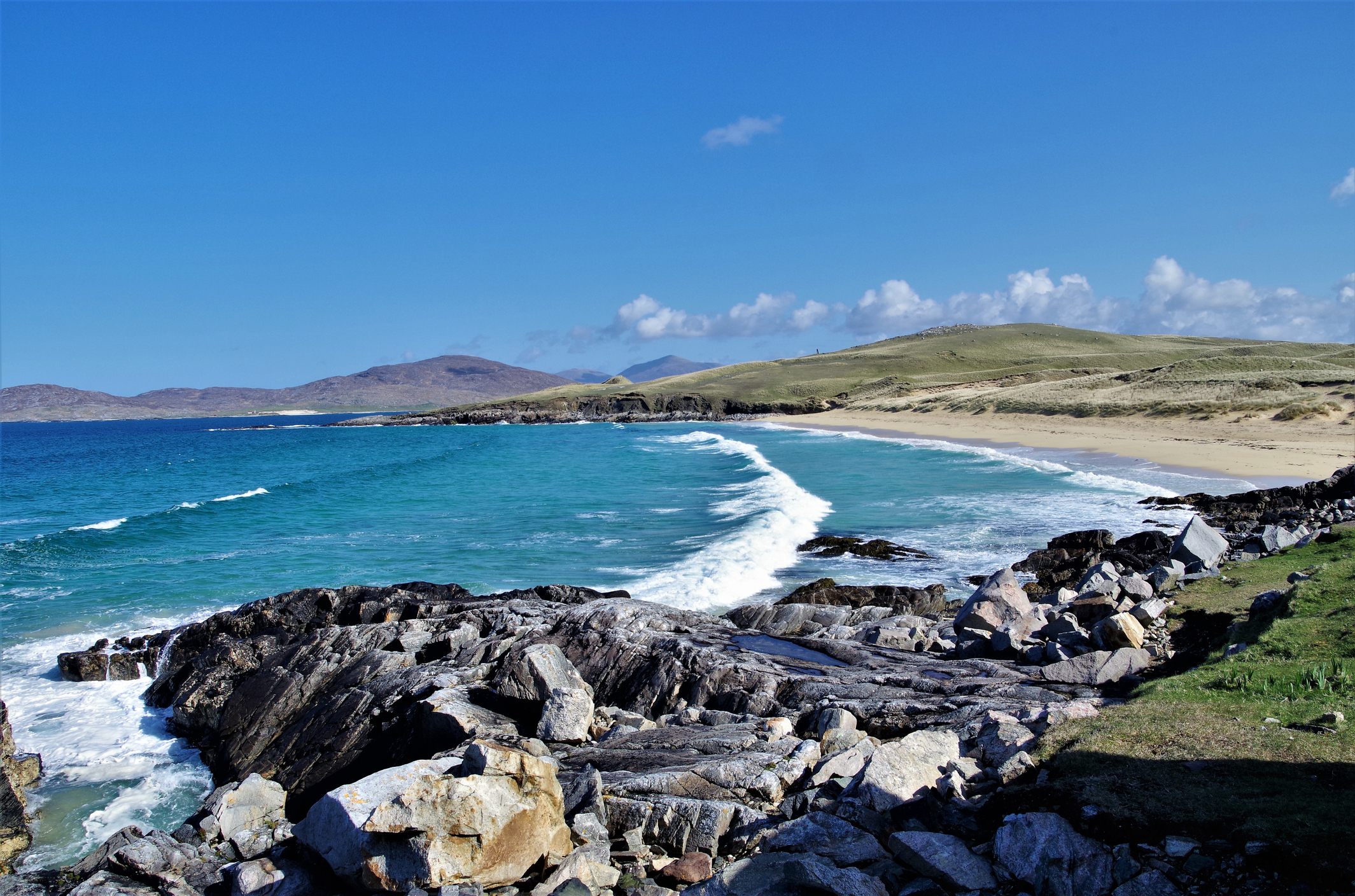The beach known as Traigh Iar, near Horgabost, on the Isle of Harris.