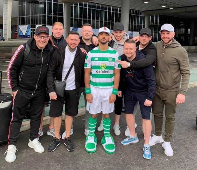 Aberdeen defender Shay Logan has been forced to wear a Celtic strip for his stag do