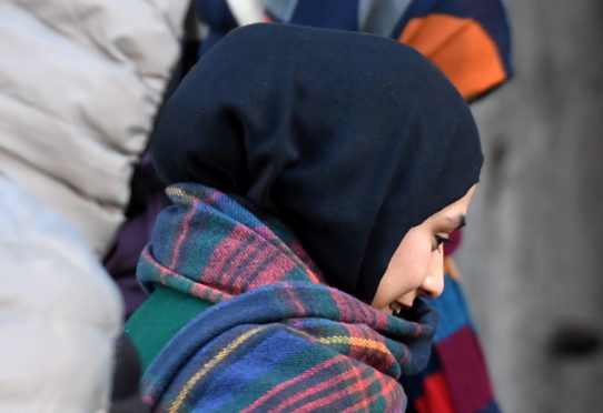 Syeda Begum pictured leaving Aberdeen High Court during her trial.