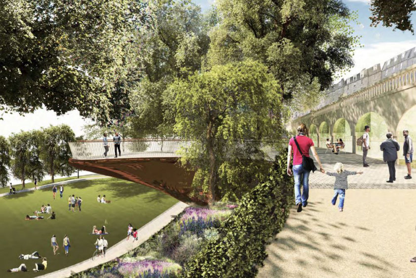 Artist impression of Union Terrace Gardens