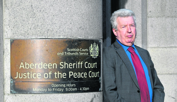 Lewis Macdonald MSP outside the front of Aberdeen Sheriff Court.