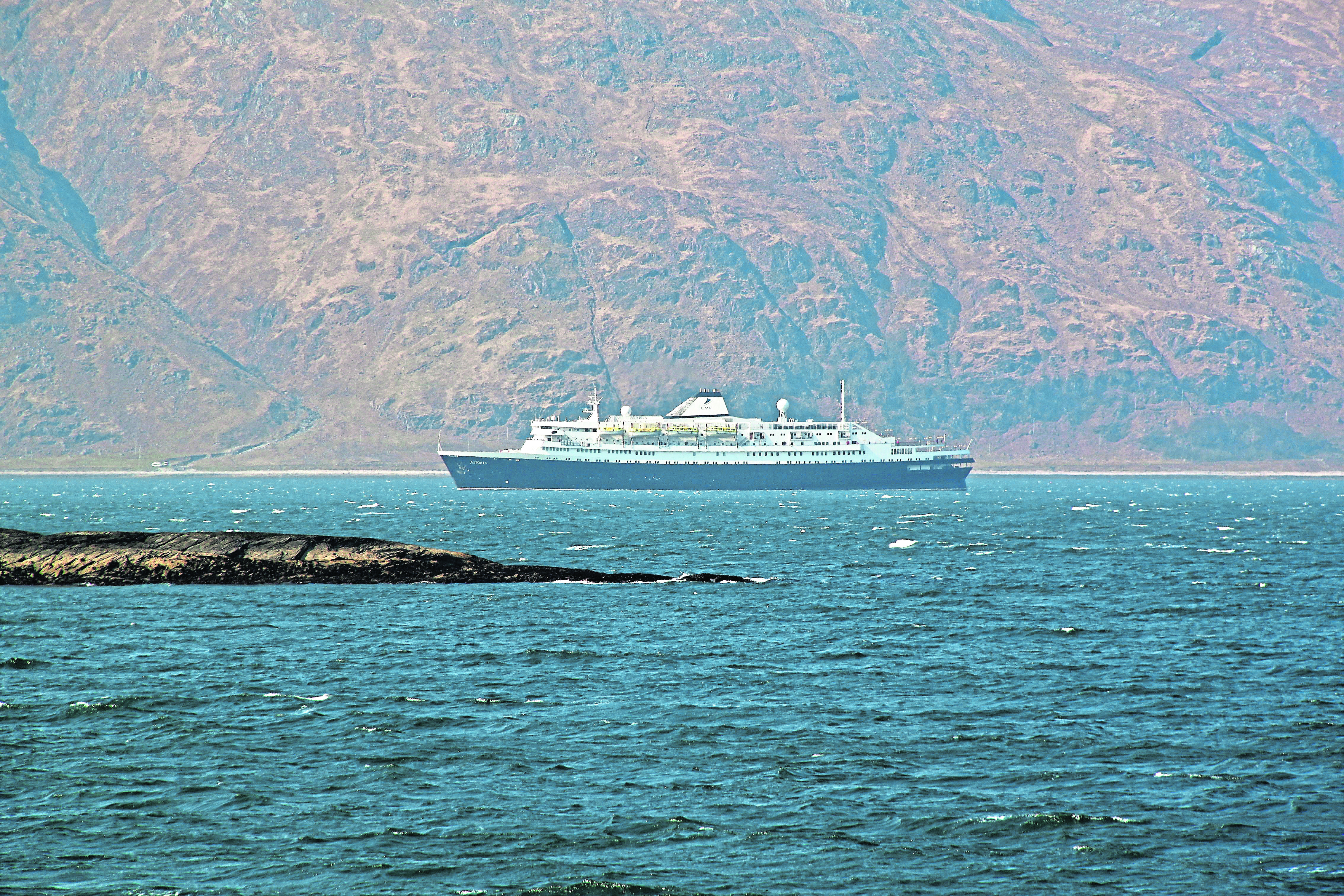 Cruise Ship Astoria in Loch Linnhe.