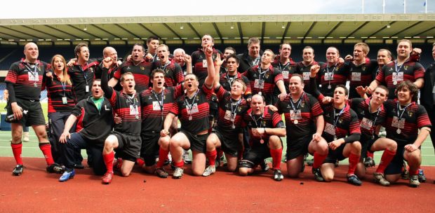 Aberdeenshire's squad from the 2009 National Bowl final at Murrayfield.