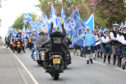 More than 750 people took to the streets of Stornoway in support of Scottish Independence on Saturday.