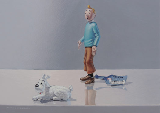 Plastic Figures, by Brian Henderson, acrylic on card, 15 x 21 cm, £350