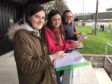 Speyside High School pupils attended a football match at Rothes to collect statistics.