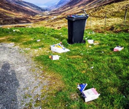 Kevin Bowie, from Nairn, took a picture of the rubbish at Loch Maree.