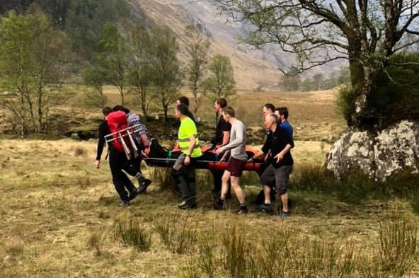 One casualty was stretchered to the rescue helicopter