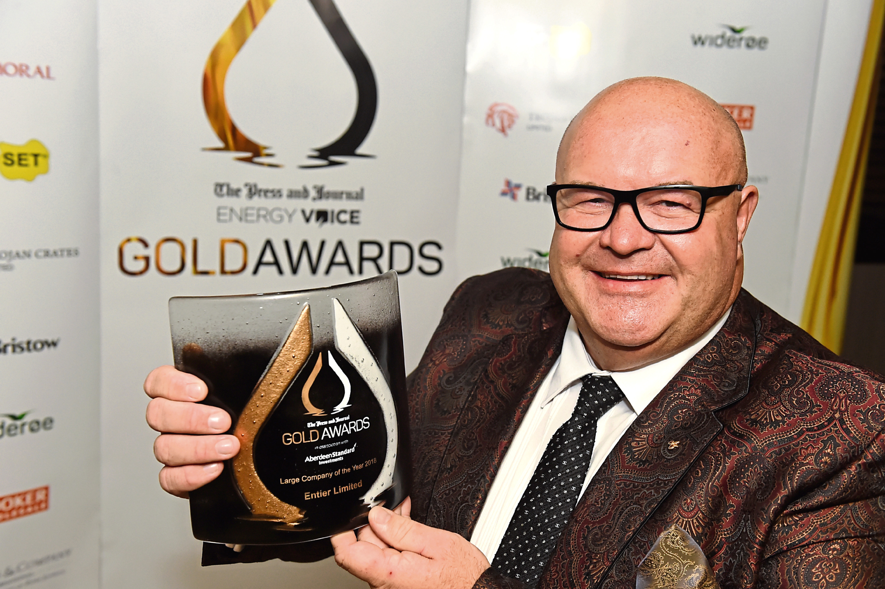 Press & Journal's Gold Awards 2018, at the Marcliffe Hotel.

Picture of Large Company of the Year winner Entier Limited, Peter Bruce.

Picture by KENNY ELRICK     07/09/2018