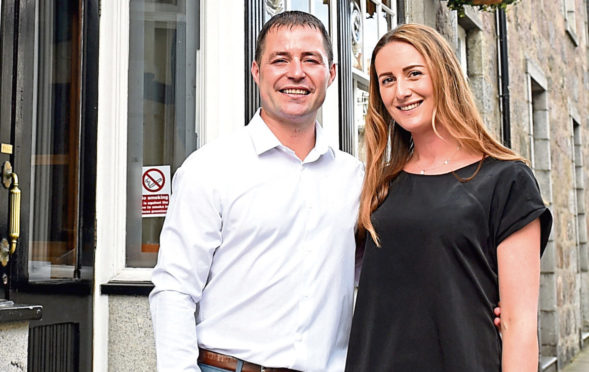 Paul and Emma Beattie, owners of The Globe Inn, North Silver Street, Aberdeen