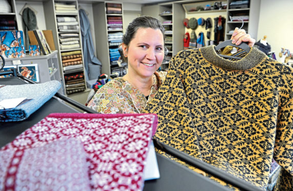 Leslie Foale who runs textiles business Highland Natural Accents in Portree, Skye. Picture by Sandy McCook.