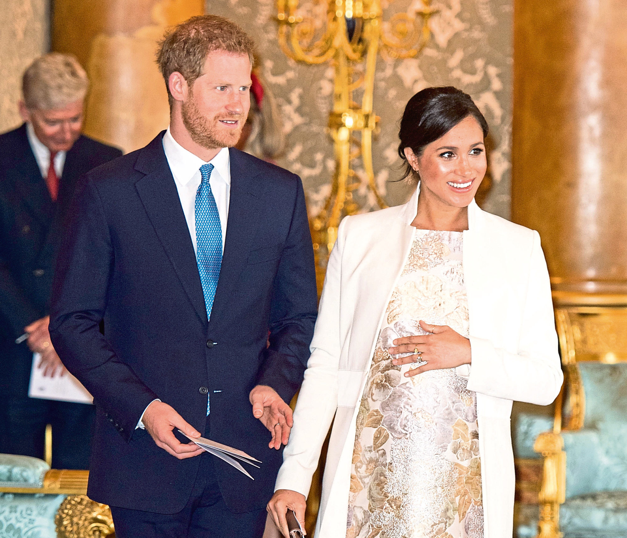 The Duke and Duchess of Sussex attending a reception at Buckingham Palace in London